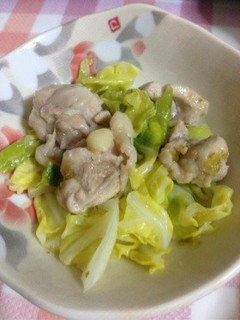春キャベツと鳥肉の柚子胡椒和え☆-レシピのメイン写真