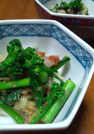スティックブロッコリーと白菜の梅鰹節和え-レシピのメイン写真