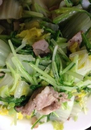 白菜と水菜のだし炒め-レシピのメイン写真