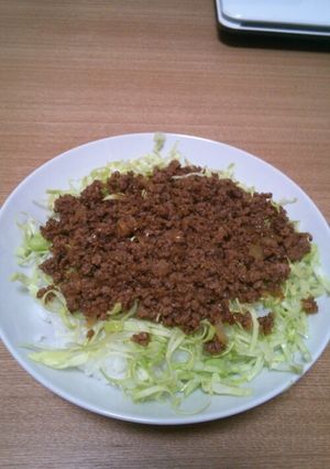 2014.04.08夜　タコライス-レシピのメイン写真