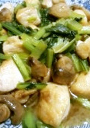 小松菜と鶏むね肉のソテー-レシピのメイン写真