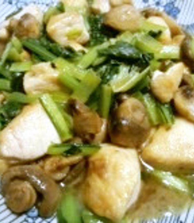 小松菜と鶏むね肉のソテー-レシピのメイン写真