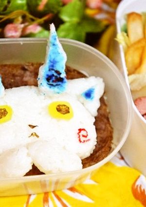 食用色素活用de妖怪ウォッチのコマさん-レシピのメイン写真