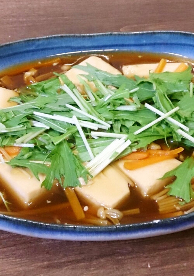 簡単！豆腐の和風きのこあんかけ-レシピのメイン写真