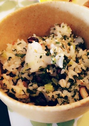 グリーンライス♡(カブの葉の菜飯)♪-レシピのメイン写真