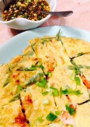 海老とインゲンのジョン(チヂミ)-レシピのメイン写真