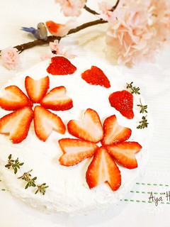 4月生まれサンの❀桜のバースデーケーキ❀-レシピのメイン写真