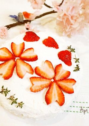 4月生まれサンの❀桜のバースデーケーキ❀-レシピのメイン写真