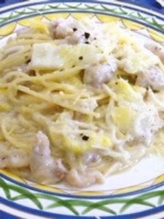 チキンと白菜の簡単クリームスパゲティ☆-レシピのメイン写真