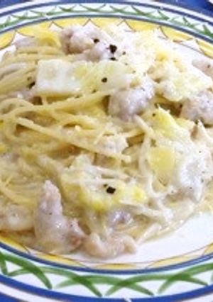 チキンと白菜の簡単クリームスパゲティ☆-レシピのメイン写真