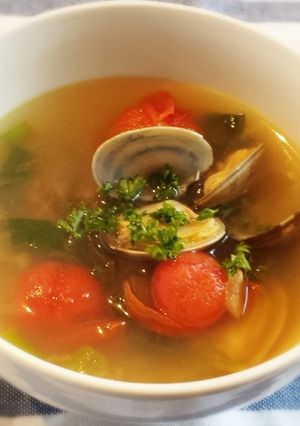 アサリとトマトのスープ-レシピのメイン写真
