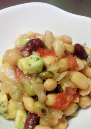 簡単☆激うま！おかずにもなるお豆サラダ-レシピのメイン写真