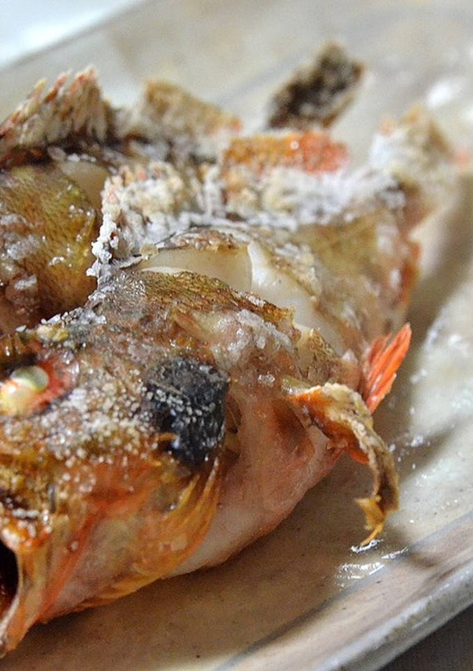カサゴが釣れたらカサゴの塩焼き！-レシピのメイン写真