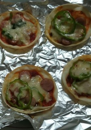 餃子の皮で子供も簡単ピザ♪-レシピのメイン写真