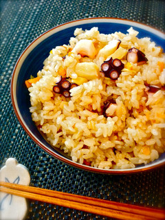 タケノコとタコの炊き込みご飯-レシピのメイン写真