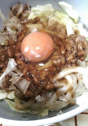 簡単！ご馳走納豆うどん-レシピのメイン写真