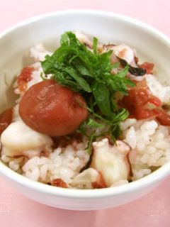 梅とタコの炊き込みごはん-レシピのメイン写真