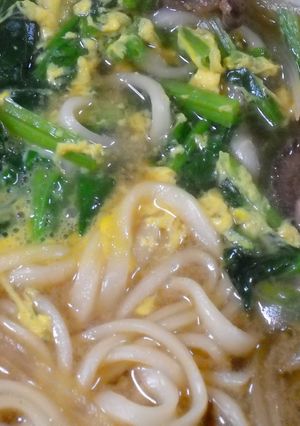 ✿牛すじうどん✿牛丼味の卵とじうどん-レシピのメイン写真