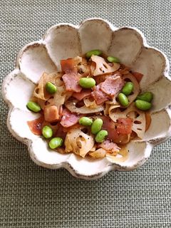 ♡きんぴら風れんこんとベーコンの炒め煮-レシピのメイン写真