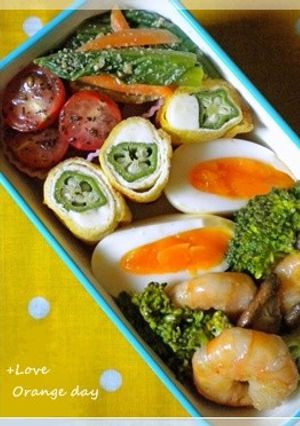 お弁当に♪油揚げのオクラチーズ巻き-レシピのメイン写真