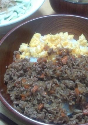 ダイエット中のそぼろご飯♪-レシピのメイン写真