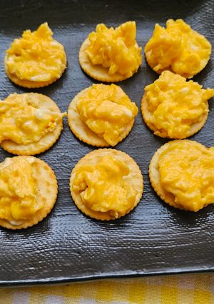 朝食!ふわふわいり卵クラッカー!-レシピのメイン写真
