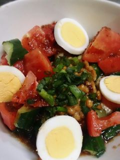 *山芋と納豆のネバネバさっぱりサラダ*-レシピのメイン写真