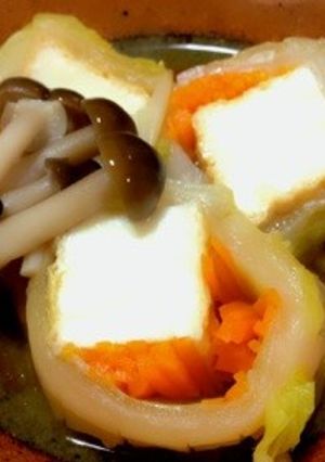 白菜でクルクル厚揚げ巻煮-レシピのメイン写真