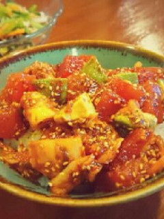 まぐろとキムチのアボカ丼-レシピのメイン写真