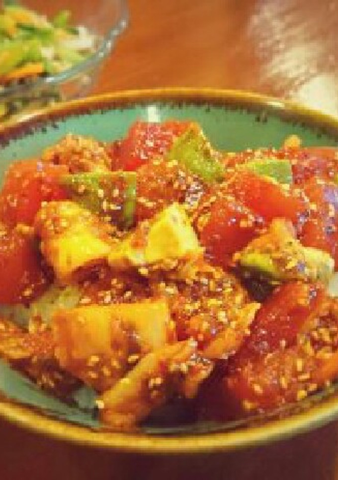まぐろとキムチのアボカ丼-レシピのメイン写真