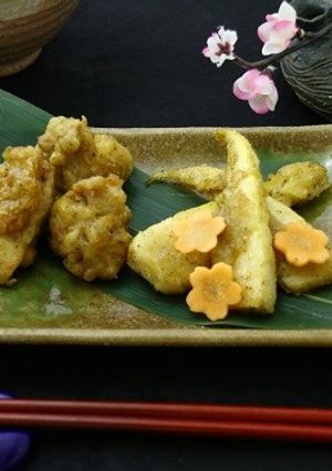 簡単！筍と鶏の柚子胡椒風味の天ぷら-レシピのメイン写真