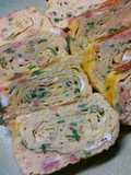 鮭フレークとネギの卵焼き♪