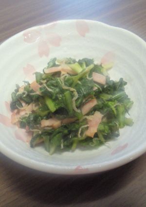 食べやすい！ 春菊とベーコンのサラダ-レシピのメイン写真