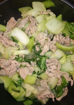 箸が止まらない豚肉塩バターチンゲン菜-レシピのメイン写真