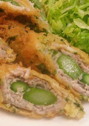 アスパラ・インゲンのロール豚カツ-レシピのメイン写真