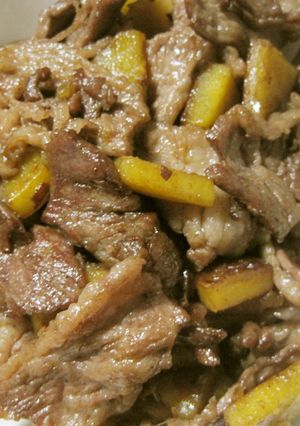 炒めるだけ！牛肉とさつまいもの絶妙コンビ-レシピのメイン写真