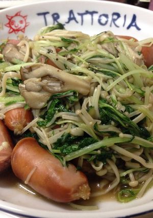 簡単＊きのこと水菜のポン酢炒め-レシピのメイン写真
