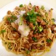 たっぷりきのこの納豆おろしパスタ