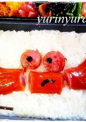 簡単キャラ弁☆ウインナーカニ-レシピのメイン写真