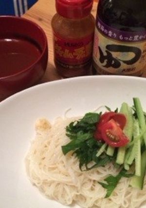 キムチの素で！アレンジそうめん-レシピのメイン写真