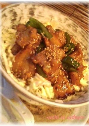 Don！マヨキャべ＆甘辛豚バラ丼-レシピのメイン写真