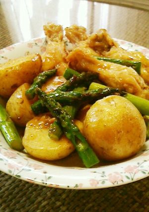 新じゃが・アスパラ・鶏肉の味噌バター-レシピのメイン写真