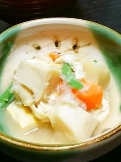 タケノコとうす揚げ・三度豆のみぞれ煮♪-レシピのメイン写真