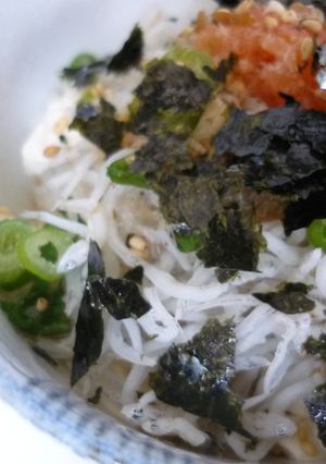 豆腐・しらす・辛子明太子の簡単丼♪-レシピのメイン写真