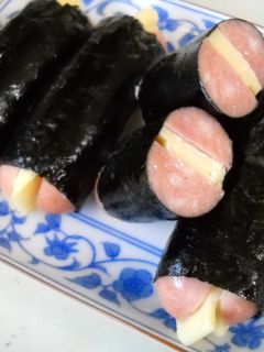 ✿チーズをはさんだ海苔巻ウインナー✿-レシピのメイン写真