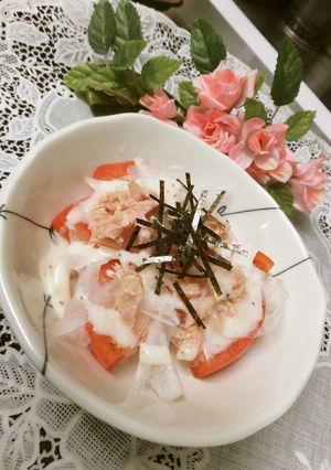 簡単♪新玉ねぎとトマトのサラダ～ツナ～-レシピのメイン写真
