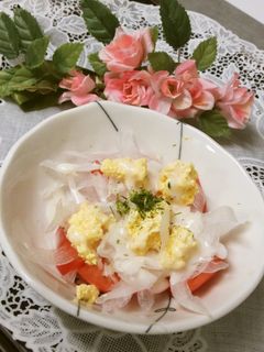 新玉ねぎとトマトのサラダ✿卵マヨ-レシピのメイン写真