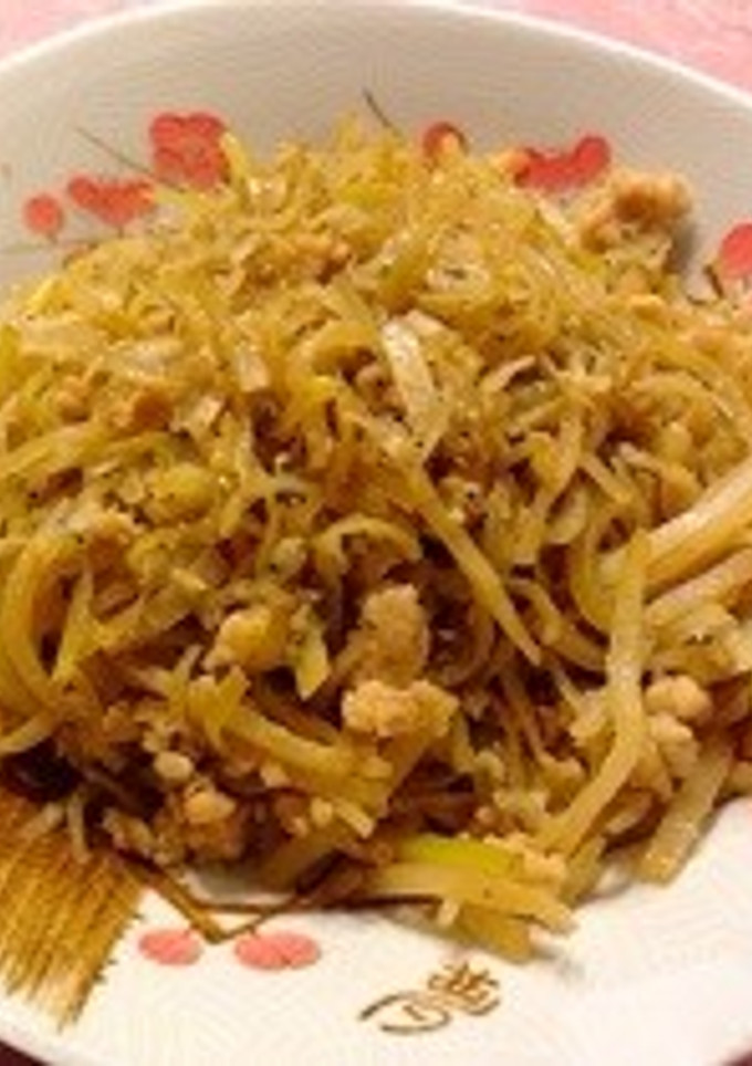 大根の皮と鶏挽肉のきんぴら風-レシピのメイン写真
