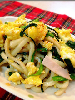 ふわふわ卵のニラ玉うどん-レシピのメイン写真