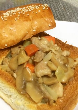 チキンクリーム煮のトーストボックス-レシピのメイン写真